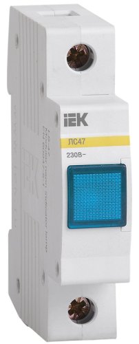 Лампа сигнальная неоновая на DIN-рейку IEK KARAT ЛС-47 синий картинка